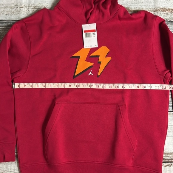 Nike Air Jordan Flight MVP Red Fleece Pullover Hoodie Men’s Size Large - Picture 5 of 14